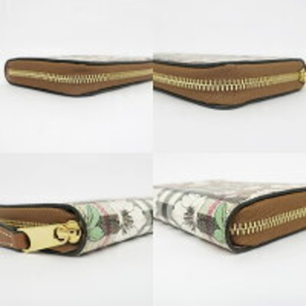 Burberry round neck coin case compact leather accessory top zip closure - Picture 3 of 7